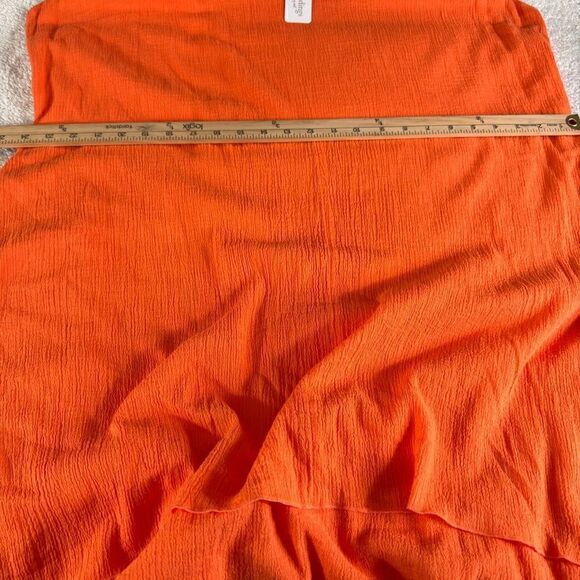 Soft surroundings Dress Womens Plus Sz 2X Beach gauze asymmetric celosia orange - Picture 13 of 14
